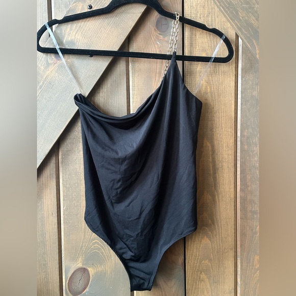 Windsor Black Women’s Bodysuit with Chain Detail - Picture 2 of 5